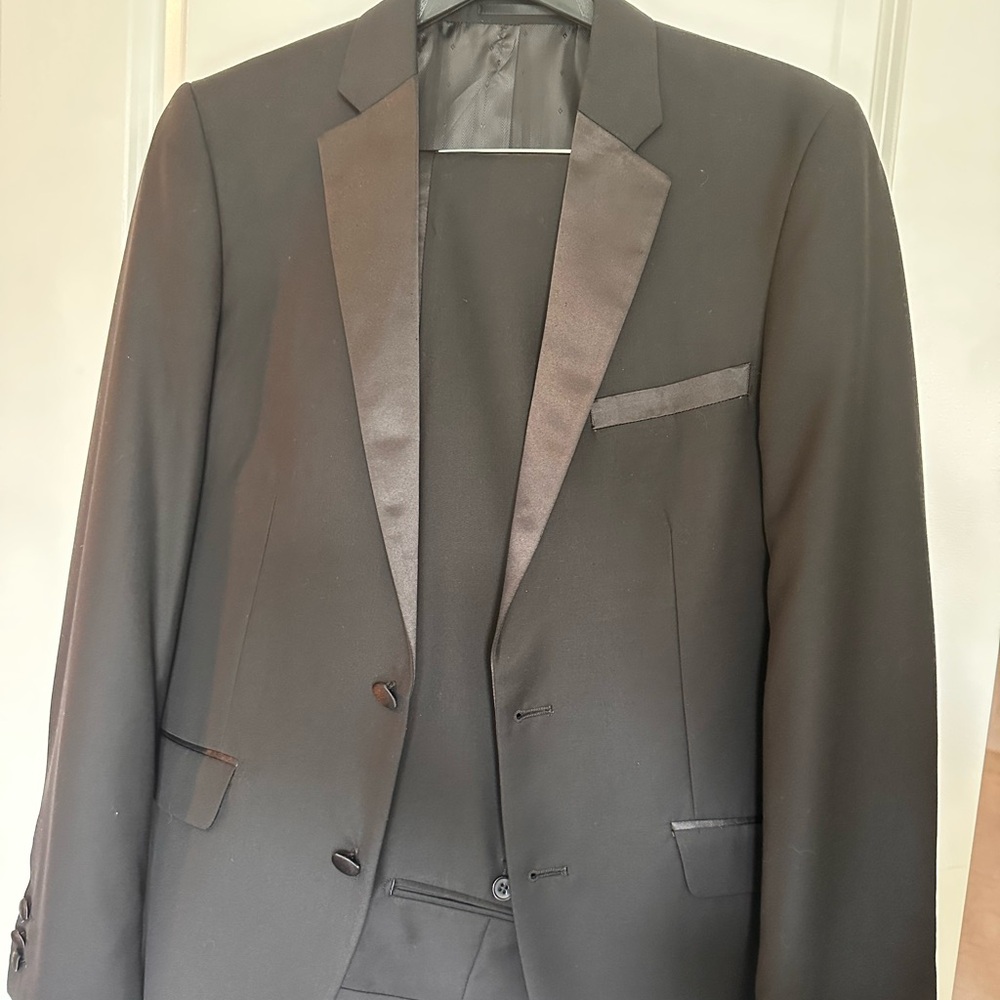 Black Tuxedo Jacket with Satin Lapels